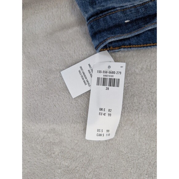 Abercrombie Fitch The Ankle Straight Ultra High Rise Distressed Jeans Size 28 6R - Picture 4 of 5